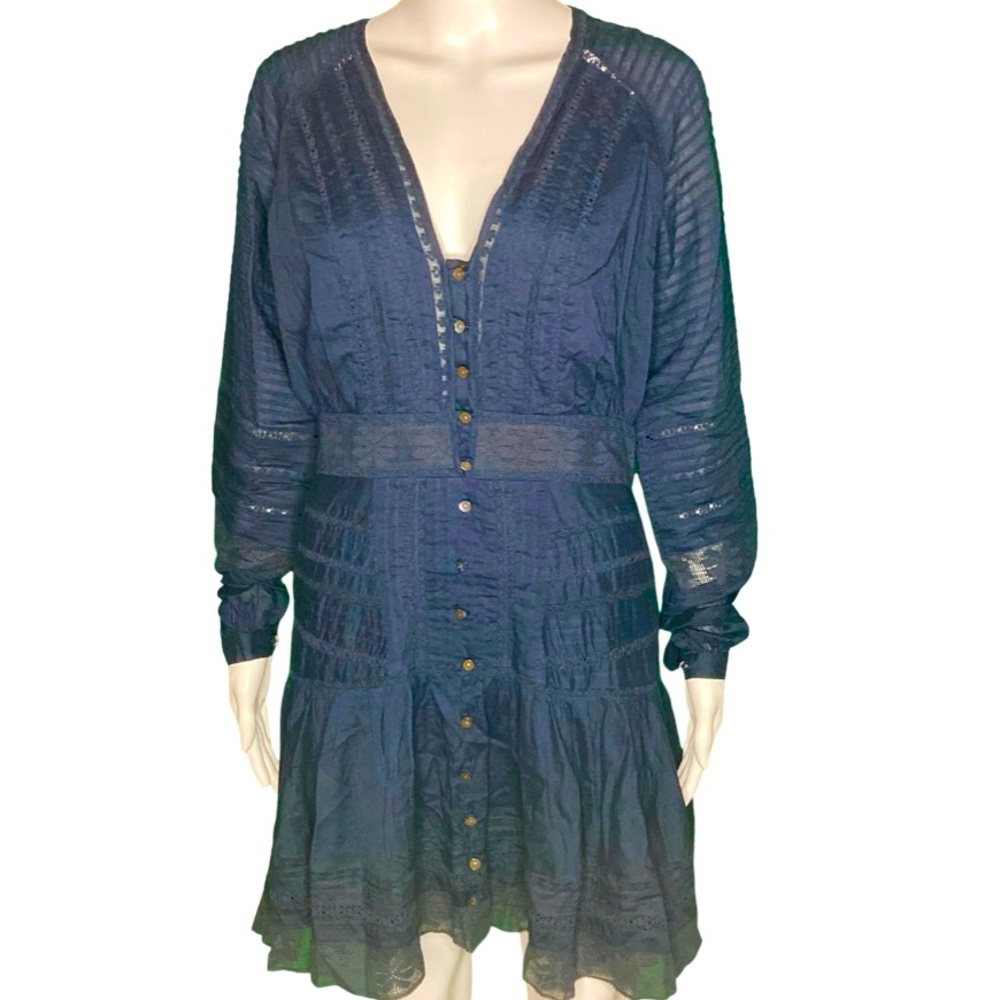 NWT Veronica Beard Addilyn Ink Blue Dress - Sz 8 - Picture 3 of 8